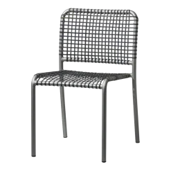 Chaise en aluminium et tressage gris Allu 223 I- Gervasoni