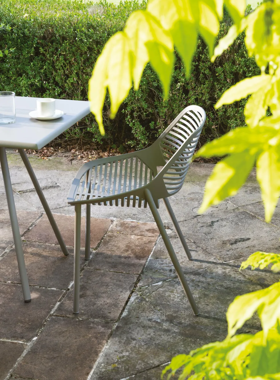 Chaise en aluminium terracotta 51 x 51 cm Niwa - Fast Spa