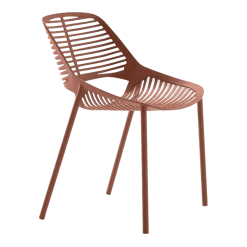 Chaise en aluminium terracotta 51 x 51 cm Niwa - Fast Spa