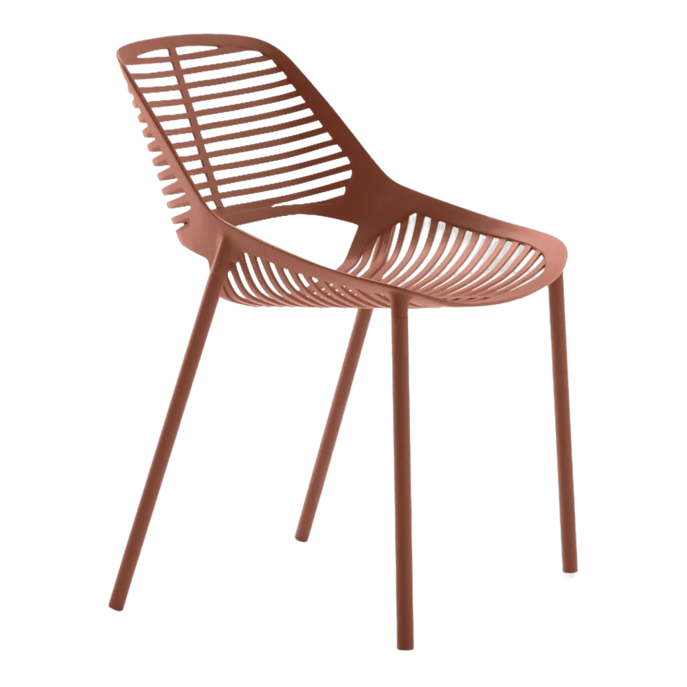 Chaise en aluminium terracotta 51 x 51 cm Niwa - Fast Spa