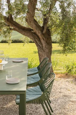 Chaise en aluminium vert 51 x 51 cm Niwa - Fast Spa