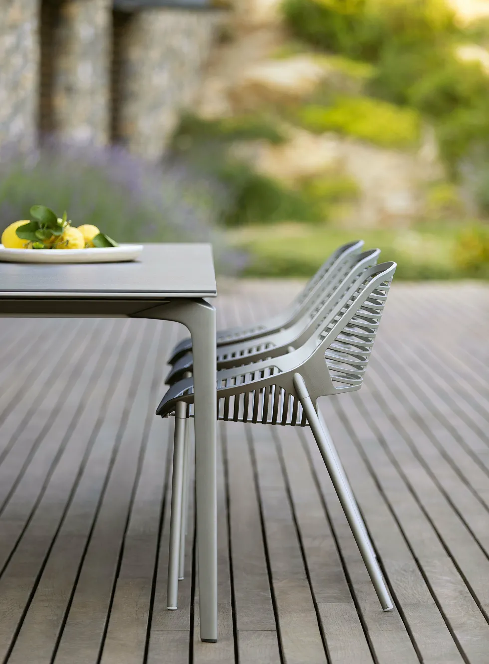Chaise en aluminium vert 51 x 51 cm Niwa - Fast Spa