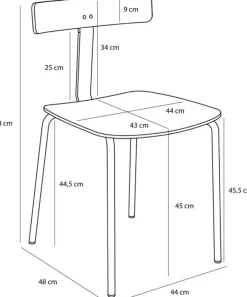 Chaise en bois de chêne et fer noir Hock - Hübsch