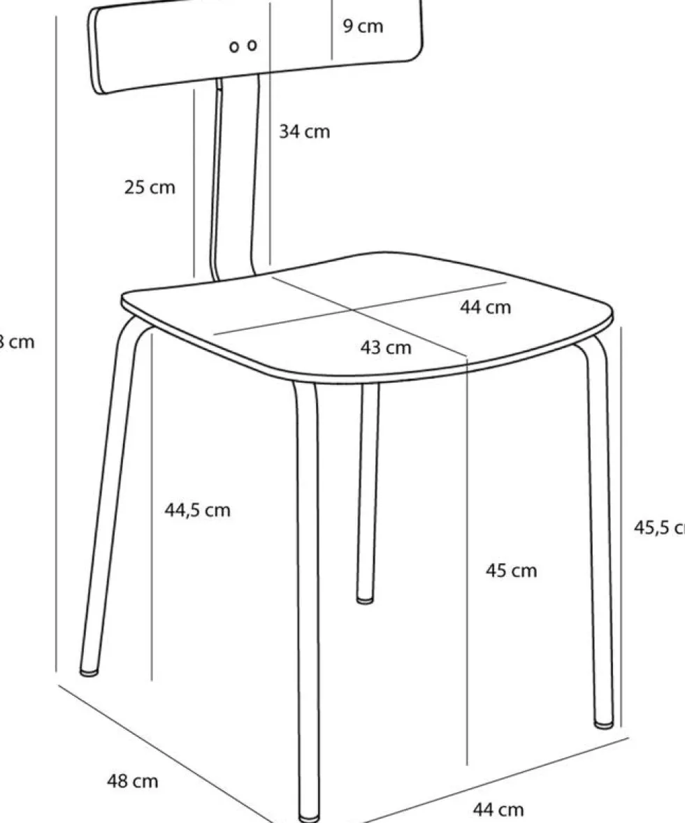 Chaise en bois de chêne et fer noir Hock - Hübsch