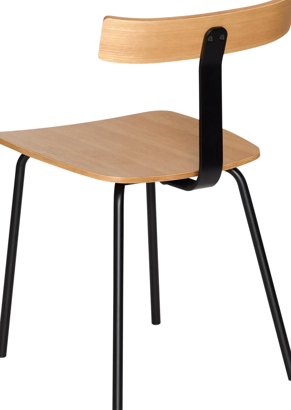 Chaise en bois de chêne et fer noir Hock - Hübsch