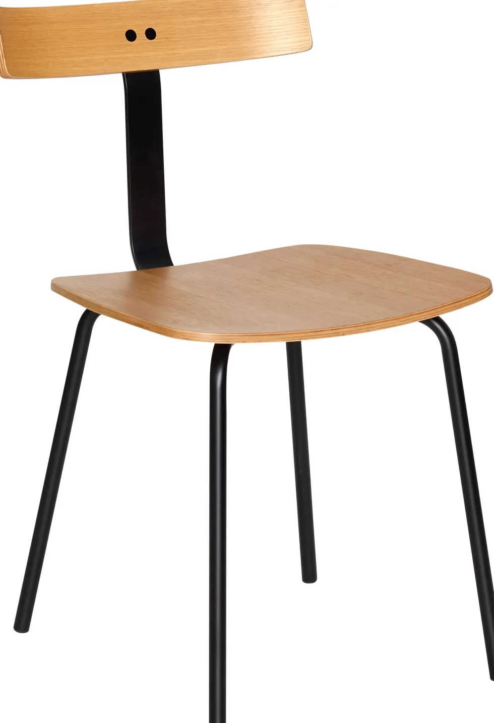 Chaise en bois de chêne et fer noir Hock - Hübsch
