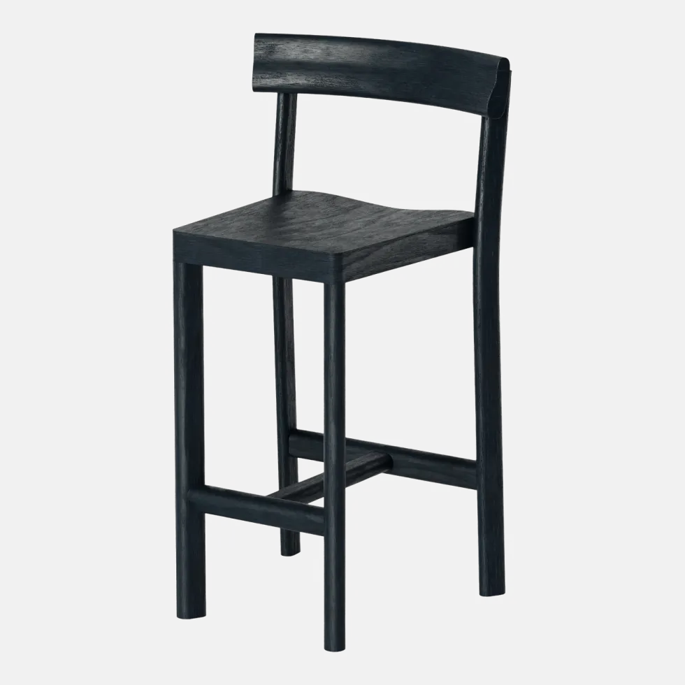 Chaise en bois de chêne noire Galta 75 - Kann Design