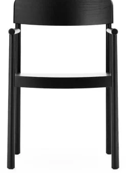 Chaise en bois de frêne noire avec accoudoirs Timb noir - Normann Copenhagen