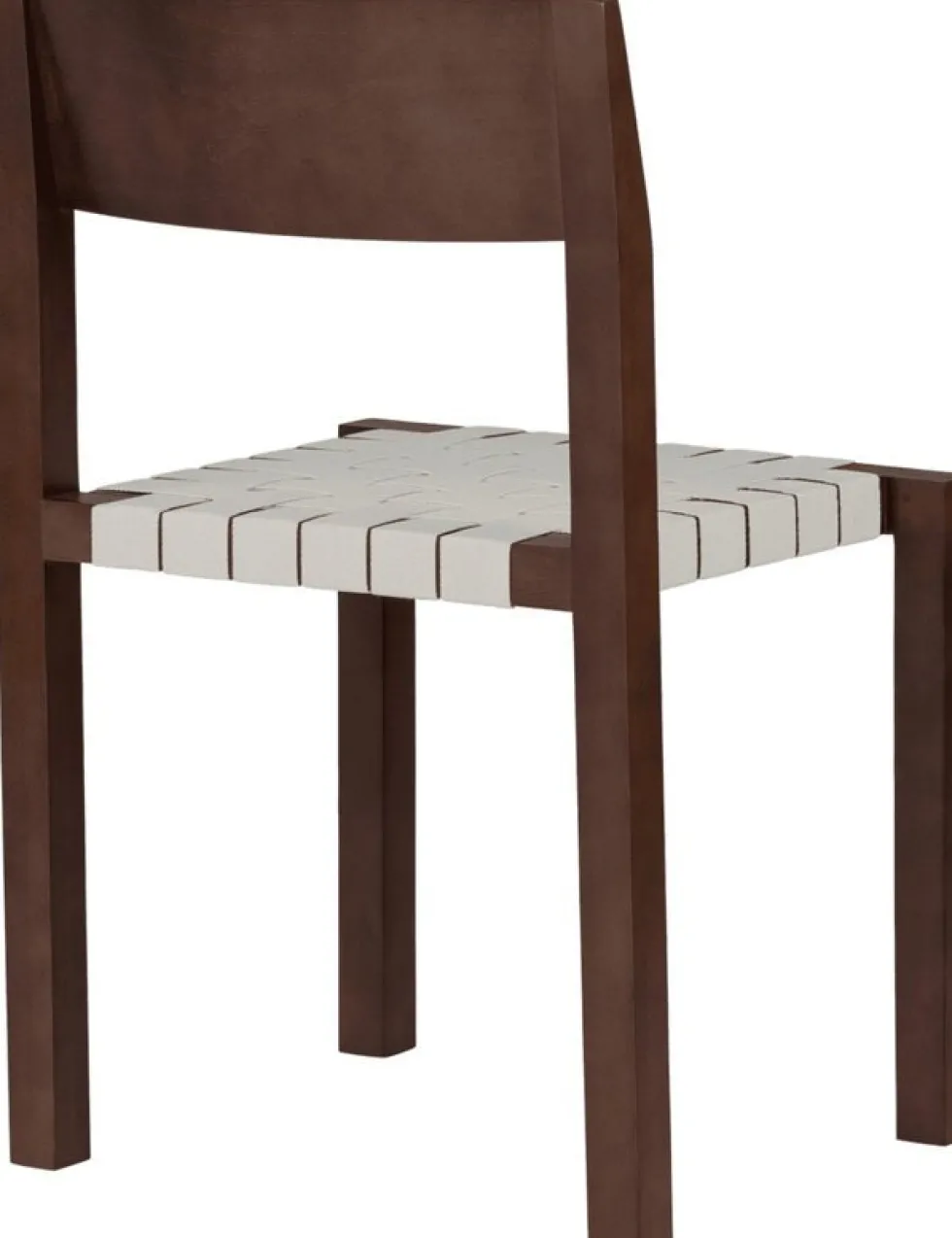 Chaise en bois de hêtre massif brun cacao et sangles naturelles en coton Toli - noo.ma