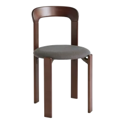 Chaise en bois de hêtre tapissé marron Rey - Hay