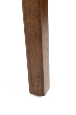 Chaise en bois d’hévéa marron et siège en tissu beige Oakley - The Cool Republic