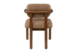 Chaise en bois mindi et tissu macchiato 54x56,5x82cm Bono - Versmissen
