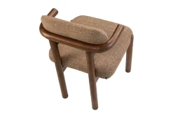 Chaise en bois mindi et tissu macchiato 54x56,5x82cm Bono - Versmissen