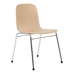 Chaise en bois naturel et cadre argenté Touchwood - Hem