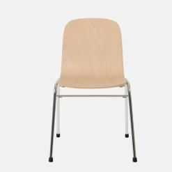 Chaise en bois naturel et cadre argenté Touchwood - Hem