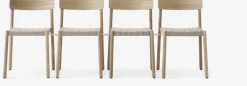 Chaise en bois naturel et sangles en lin naturel Betty TK1 - &tradition