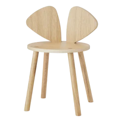 Chaise en bois pour enfant écru Mouse School - Nofred