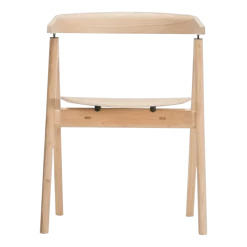 Chaise en chêne blanchi huilé et siège en chêne plaqué Ava - Gazzda