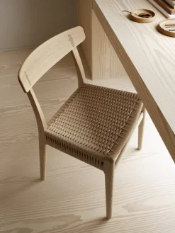 Chaise en chêne blanc huilé et assise tissée naturelle 78,5cm CH23 - Carl Hansen & Søn