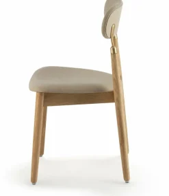 Chaise en chêne huilé avec tissu tissé beige 7.1 - Emko