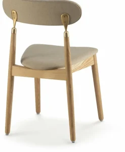 Chaise en chêne huilé avec tissu tissé beige 7.1 - Emko