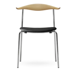 Chaise en chêne huilé et acier avec assise remix 301 76,5cm CH88P - Carl Hansen & Søn