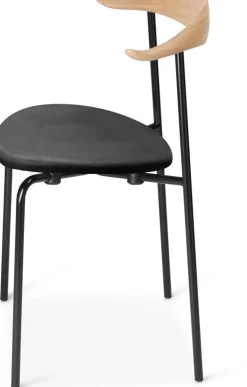 Chaise en chêne huilé et acier noir avec assise remix 301 76,5cm CH88P - Carl Hansen & Søn