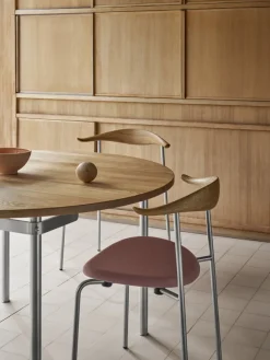 Chaise en chêne huilé et acier noir avec assise remix 301 76,5cm CH88P - Carl Hansen & Søn