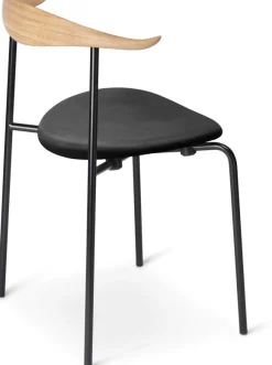 Chaise en chêne huilé et acier noir avec assise remix 301 76,5cm CH88P - Carl Hansen & Søn