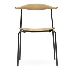 Chaise en chêne huilé et acier noir 76,5cm CH88T - Carl Hansen & Søn