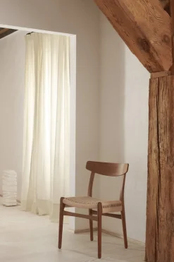 Chaise en chêne huilé et noyer et assise tissée naturelle 78,5cm CH23 - Carl Hansen & Søn
