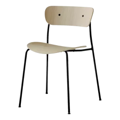 Chaise en chêne naturel et piètement noir AV1 Pavilion - &tradition