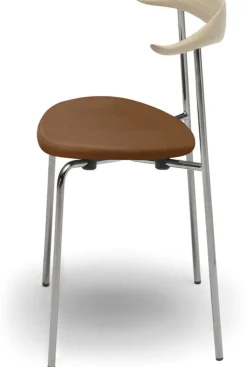 Chaise en chêne savonné et acier avec assise remix 307 76,5cm CH88P - Carl Hansen & Søn