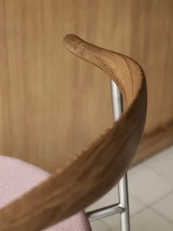 Chaise en chêne savonné et acier avec assise remix 307 76,5cm CH88P - Carl Hansen & Søn