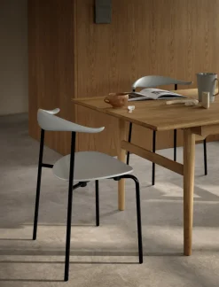Chaise en chêne savonné et acier avec assise remix 307 76,5cm CH88P - Carl Hansen & Søn