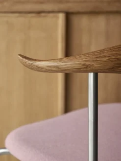 Chaise en chêne savonné et acier avec assise remix 307 76,5cm CH88P - Carl Hansen & Søn