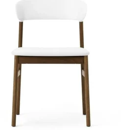 Chaise en chêne teinté et cuir blanc Herit Spectrum Leather blanc - Normann Copenhagen