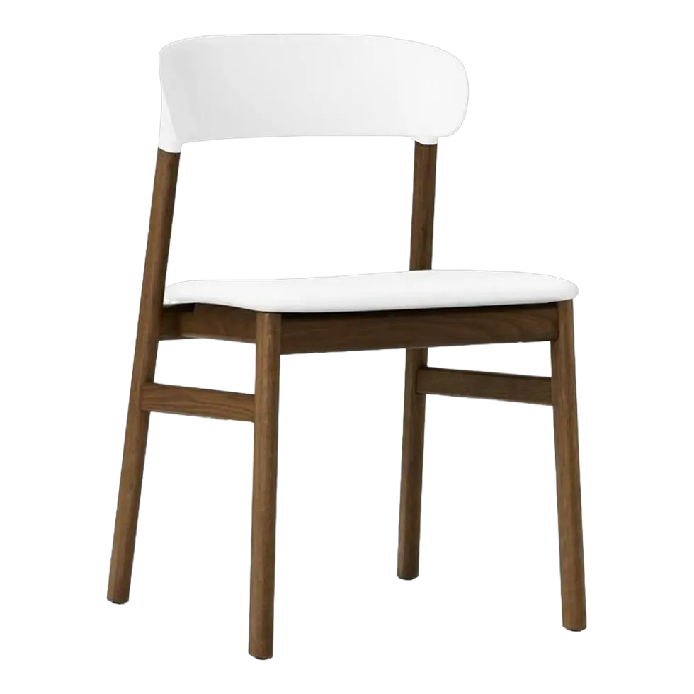 Chaise en chêne teinté et cuir blanc Herit Spectrum Leather blanc - Normann Copenhagen