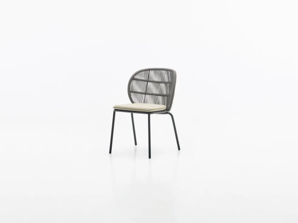 Chaise en corde gris foncé 58 x 81 cm Kodo - Vincent Sheppard