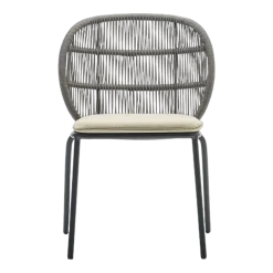 Chaise en corde gris foncé 58 x 81 cm Kodo - Vincent Sheppard