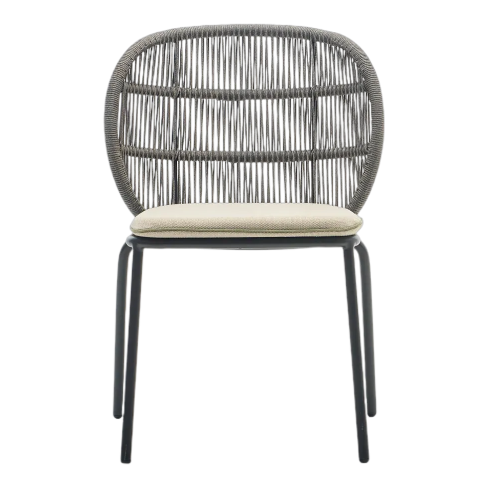 Chaise en corde gris foncé 58 x 81 cm Kodo - Vincent Sheppard