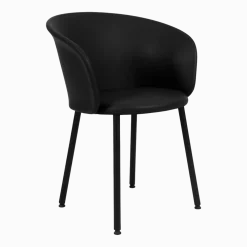 Chaise en cuir noir Kendo - Hem