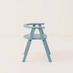 Chaise enfant en bois de hêtre bleu Growing Green - Nobodinoz