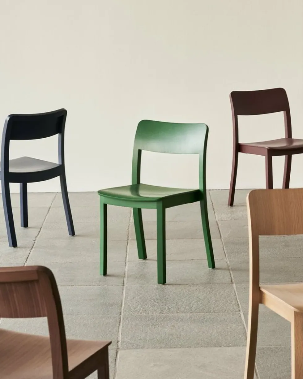 Chaise en frêne verte Pastis - Hay
