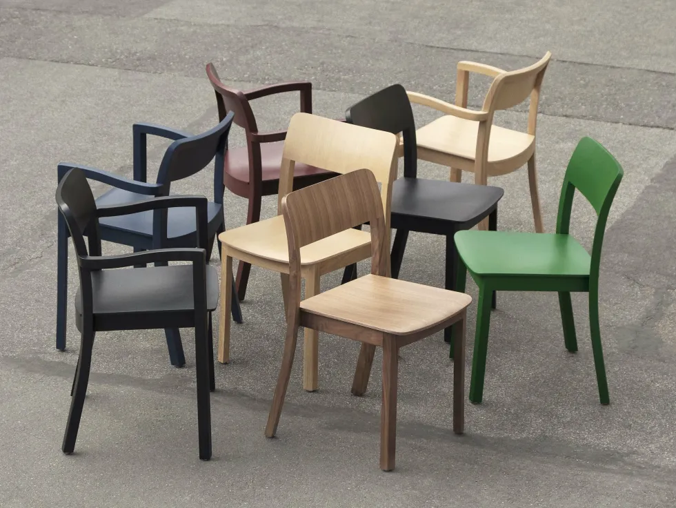 Chaise en frêne verte Pastis - Hay