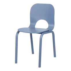 Chaise en hêtre et acier bleu givré 78,3cm Atto - noo.ma