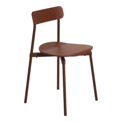 Chaise en hêtre et aluminium brun-rouge 78 cm Fromme - Petite Friture