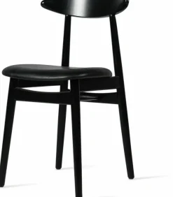 Chaise en hêtre et vinyle noir Teo - Vincent Sheppard
