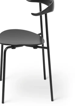 Chaise en hêtre huilé noir et acier noir 76,5cm CH88T - Carl Hansen & Søn