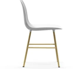 Chaise en laiton et pp blanc Form - Normann Copenhagen